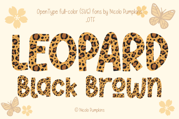 Leopard Black Brown: A Warm, Inviting Color Font for Thoughtful Design