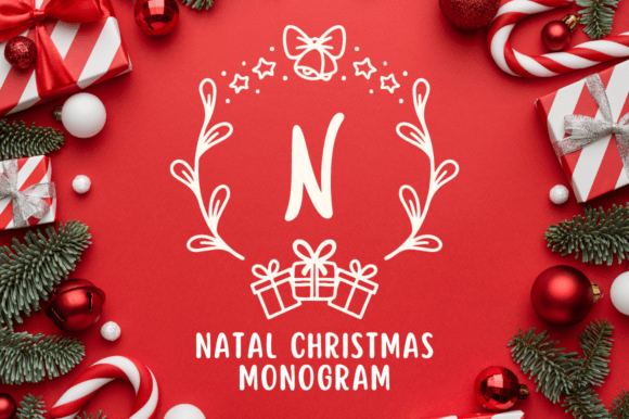 Natal Christmas Monogram: A Handcrafted Display Font for Holiday Magic