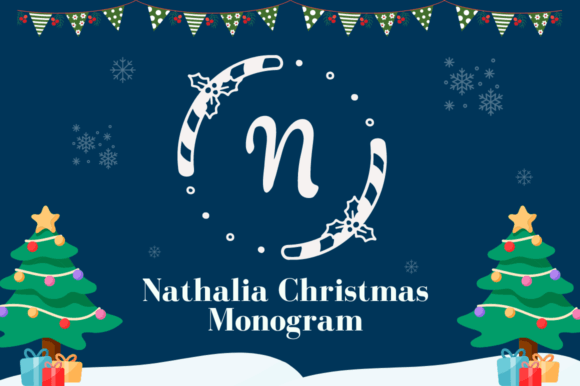 Nathalia Christmas Monogram Font for Handmade Holiday Magic