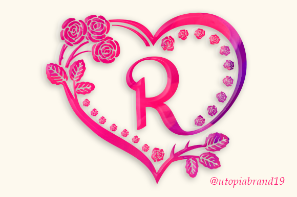 Rose Heart Monogram: A Timeless Font for Handmade Creators