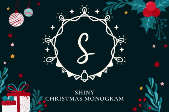 Shiny Christmas Monogram: A Festive Display Typeface for Digital Branding