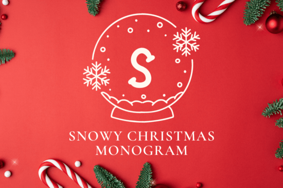 Snowy Christmas Monogram: A Festive Display Typeface for Thoughtful Editorial Moments