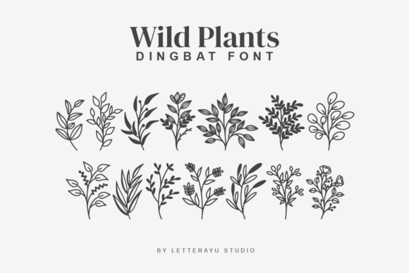 Wildplants Font: A Sketch-Style Dingbat for Campaign Charm